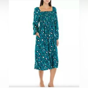 Crown and Ivy Blouson Dress Green Blue Size XXL